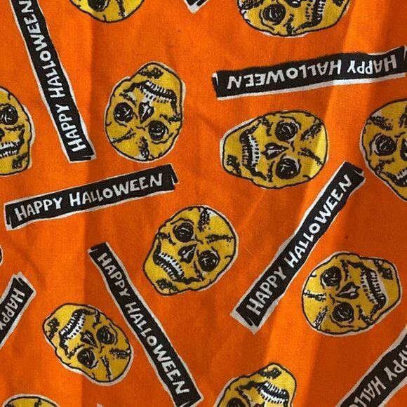 Like new Happy Halloween Orange Skulls Scrubs Unisex Top - Picture 5 of 6